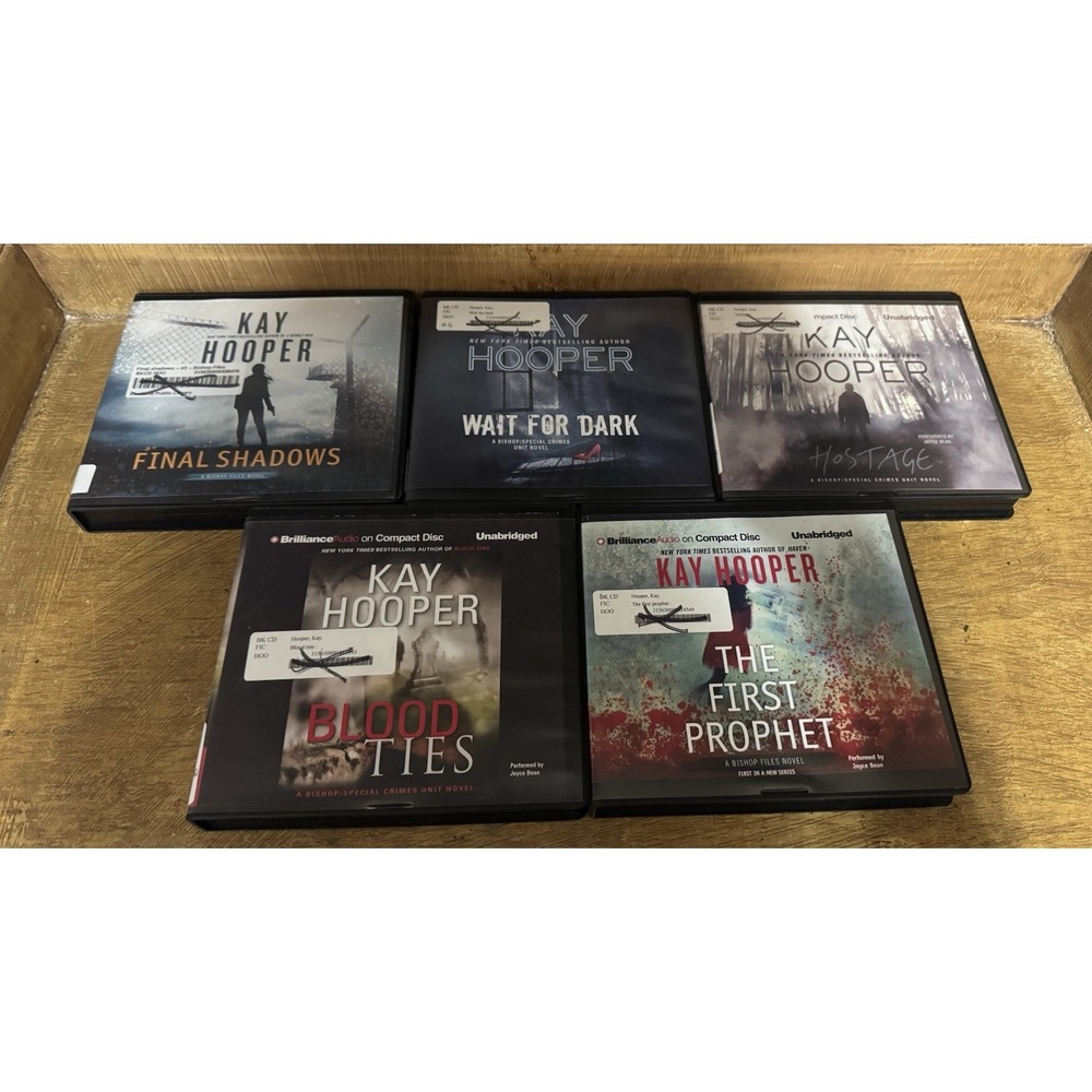 Lot of 5 Kay Hooper Audiobook CD's First Prophet Hostage Blood Ties Final Shadow